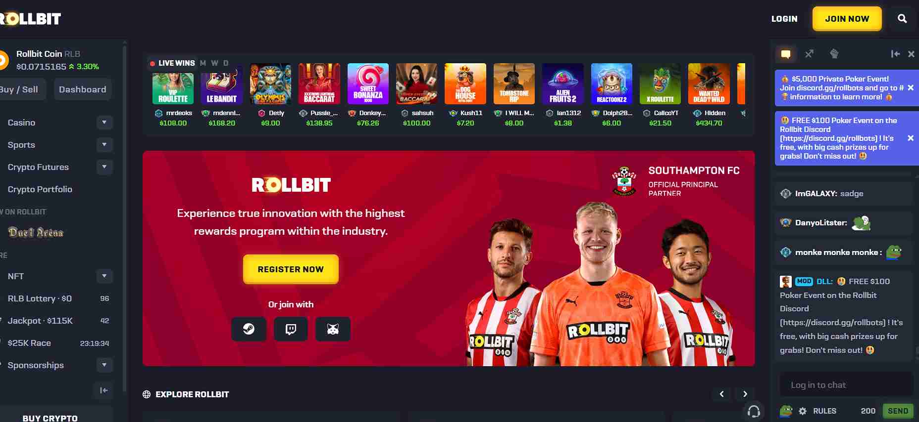 Rollbit Casino Promo Code