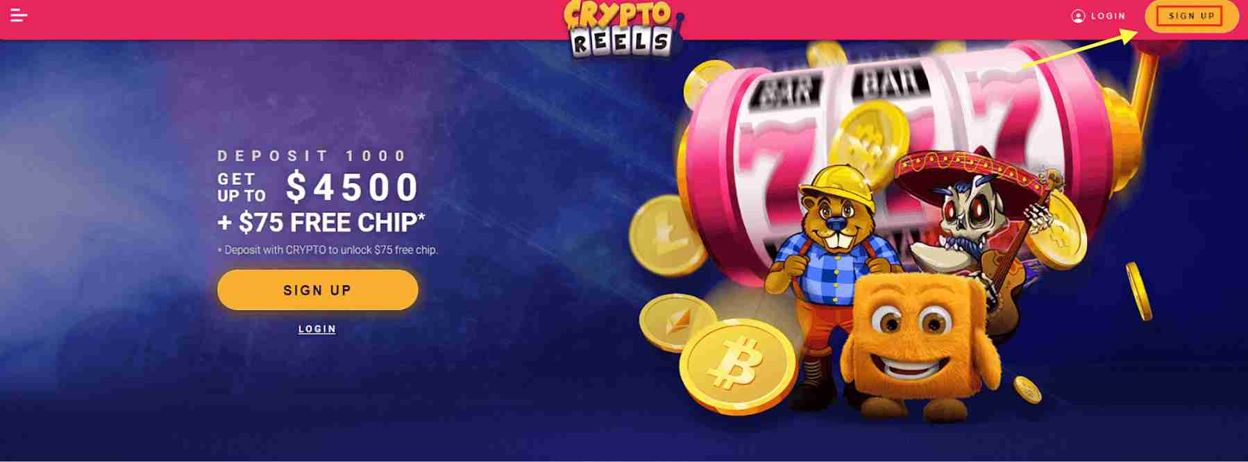 crypto reels Sign Up