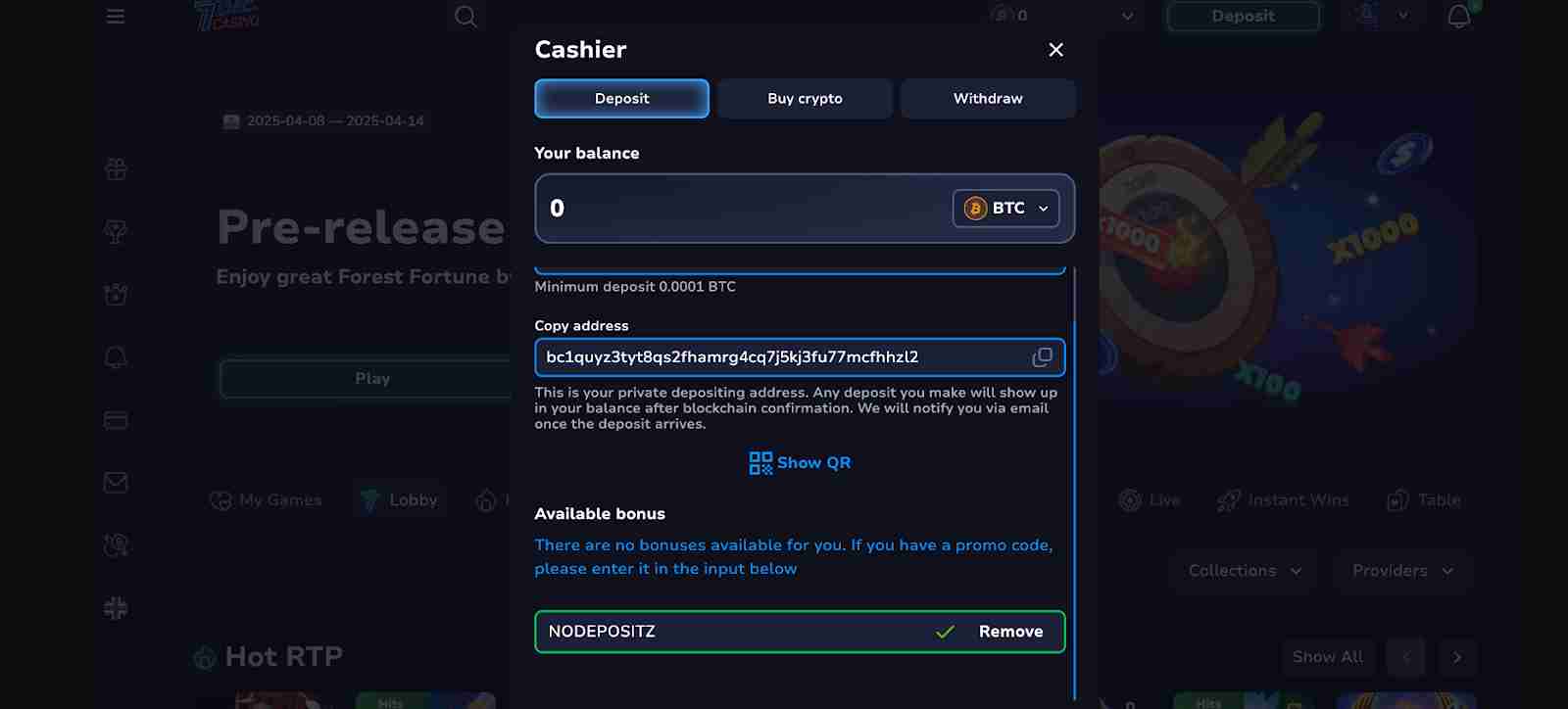 7bit Casino payment methods