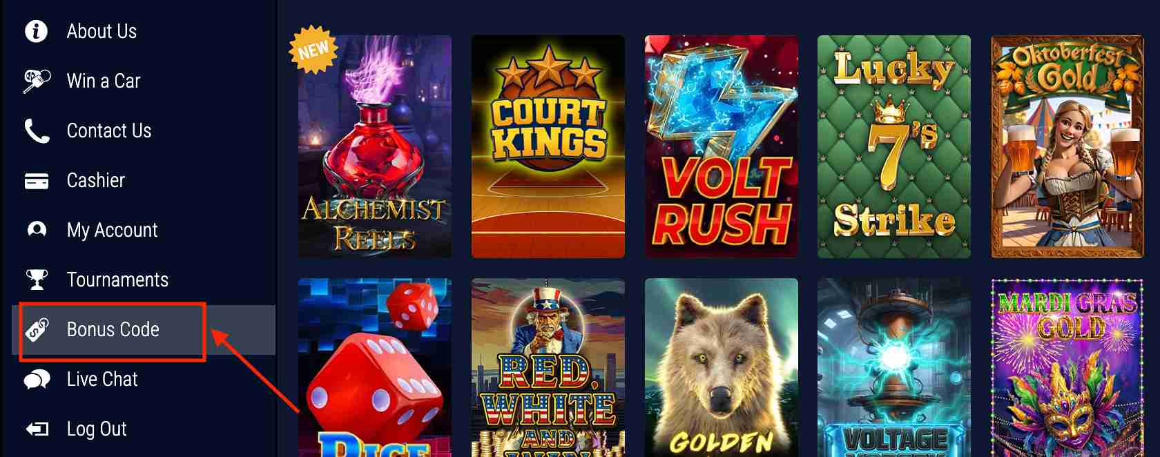 Casino Grand Bay bonus code