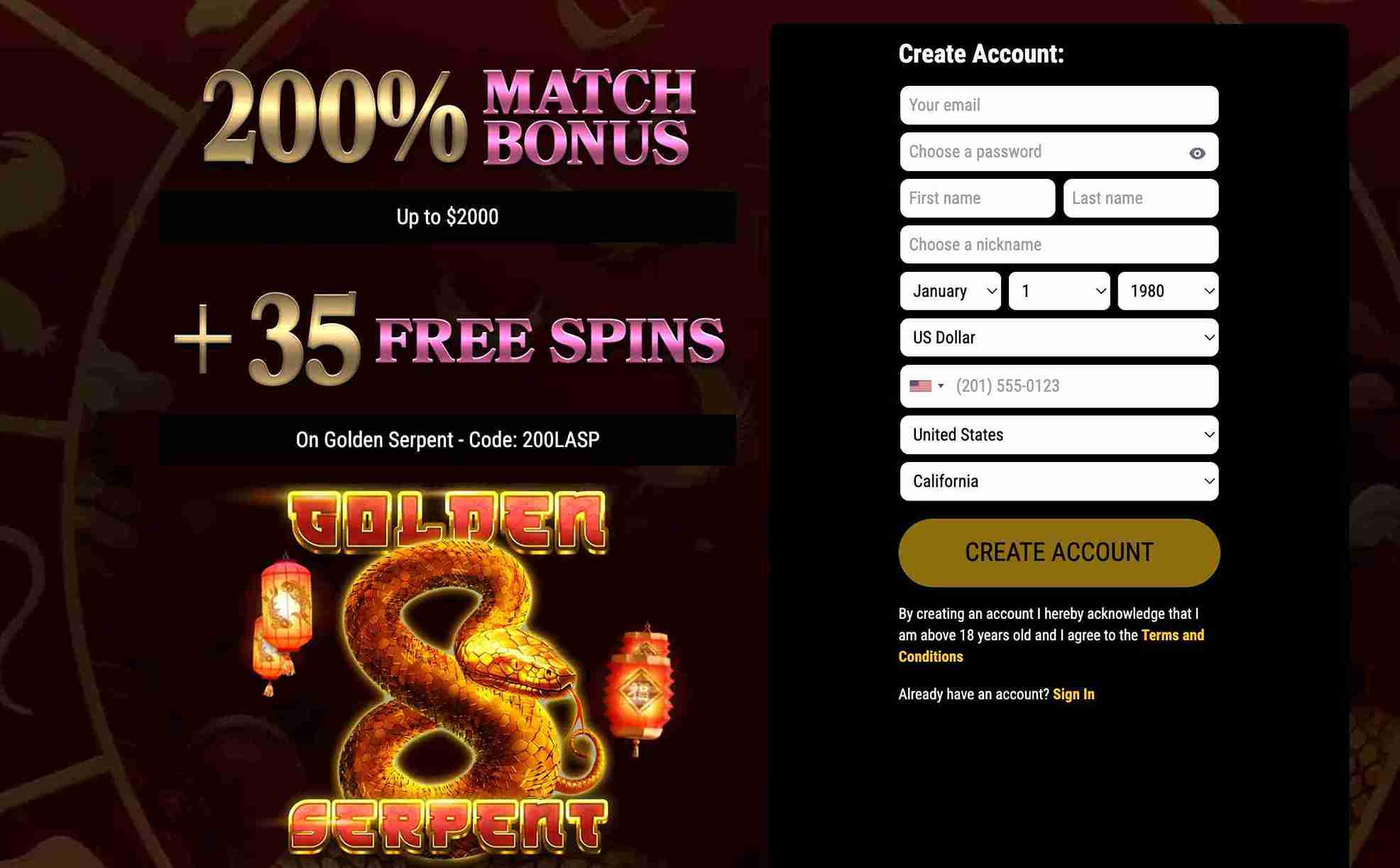 Lotus Asia Casino No Deposit Bonus Codes registration