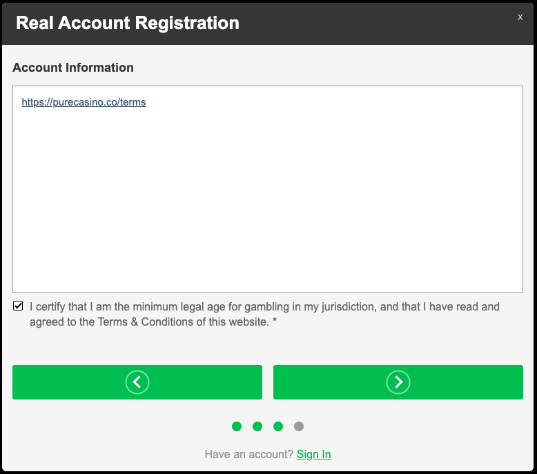 Submit the registration form