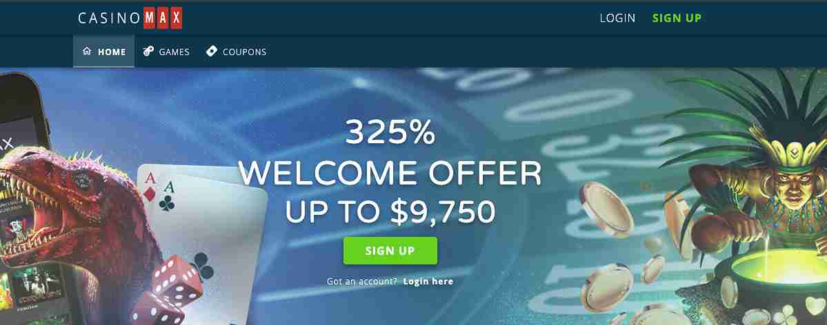 CasinoMax welcome bonus