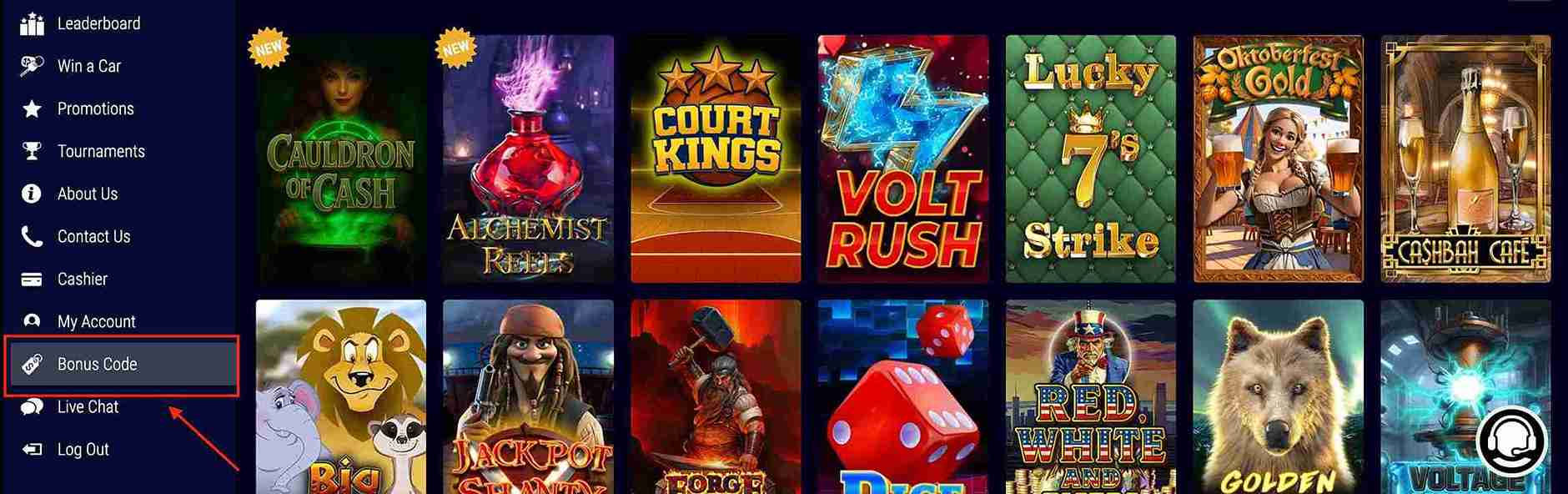 Grand Eagle Casino Bonus Code