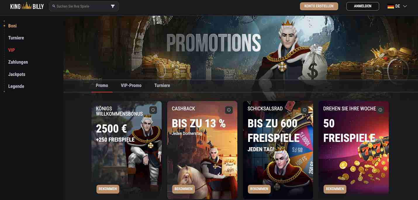 king billy casino Boni & Freispiele