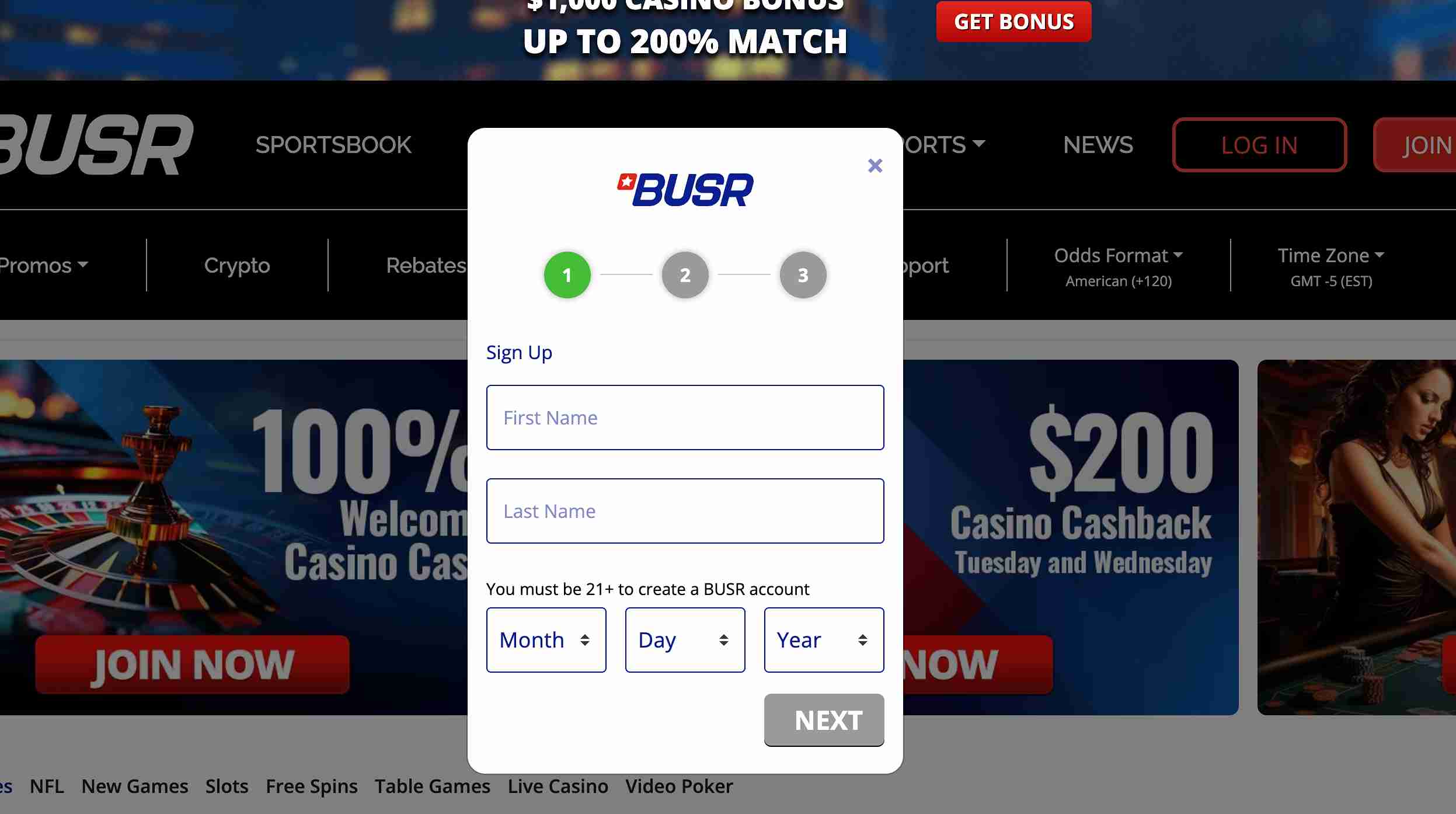 Busr casino registration