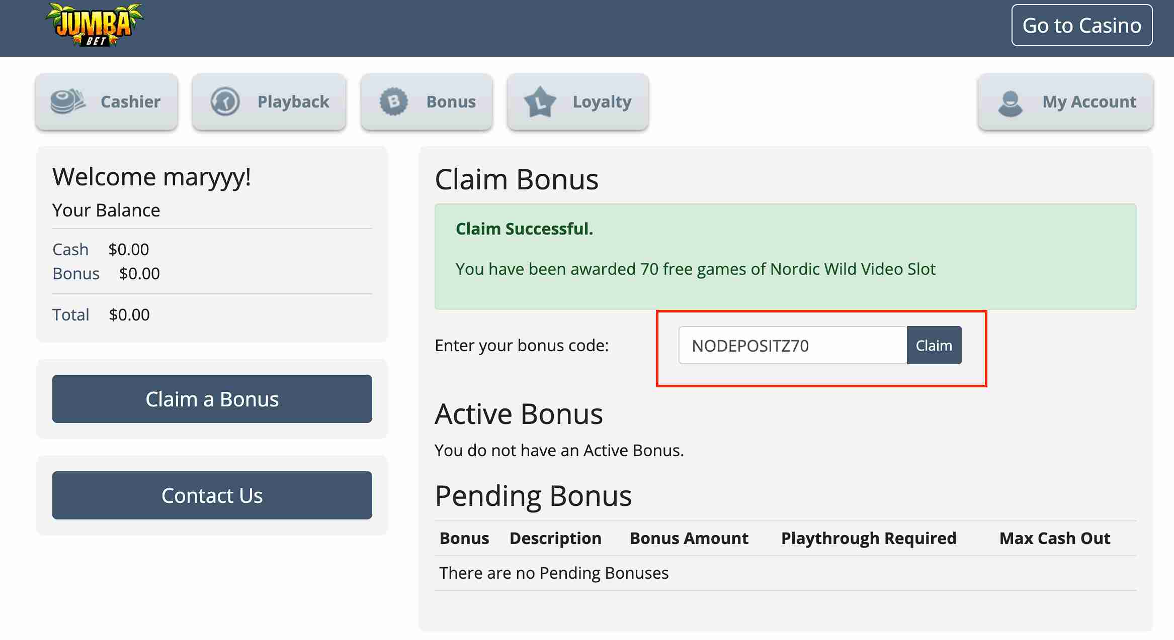 jumba bet casino no deposit bonus