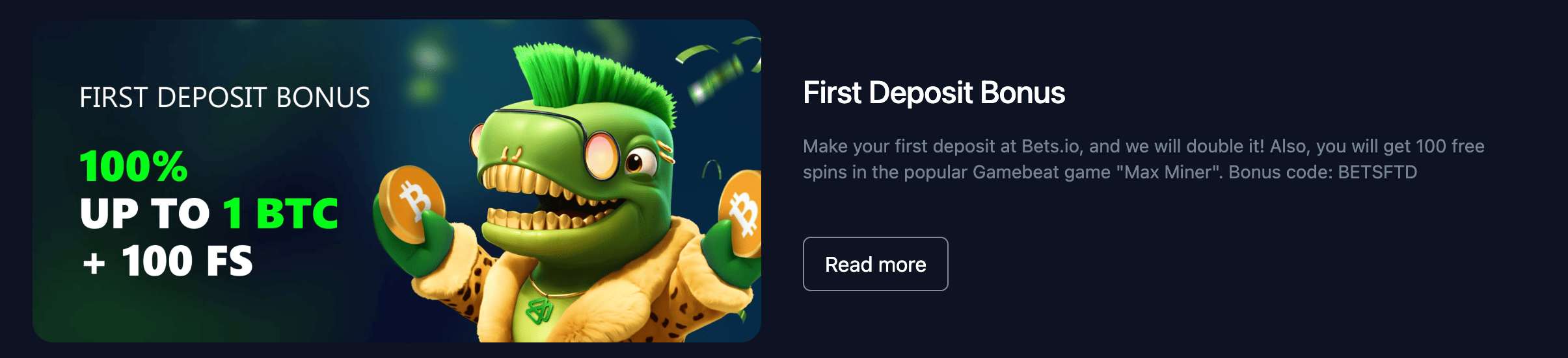 Bets.io Casino Welcome Bonus