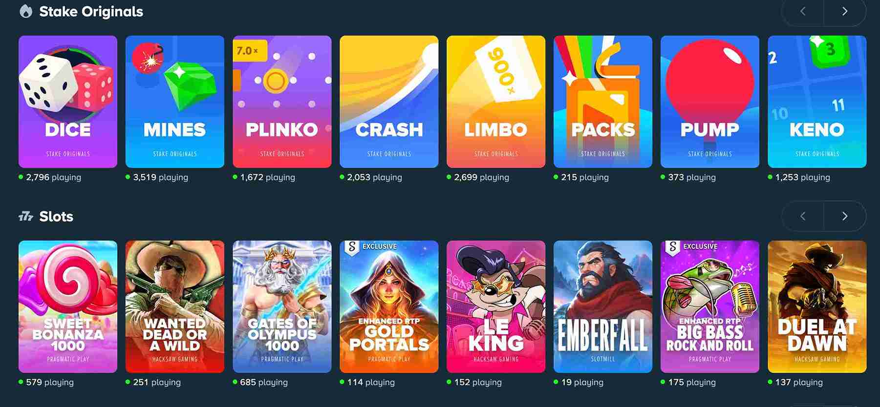Stake Casino Games