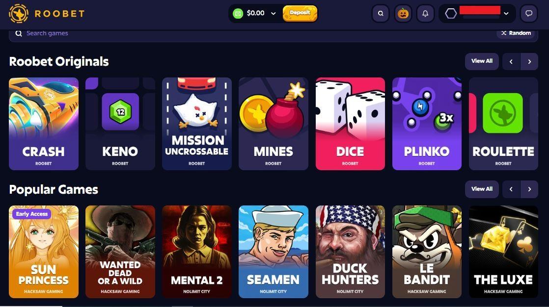 Roobet active cashback