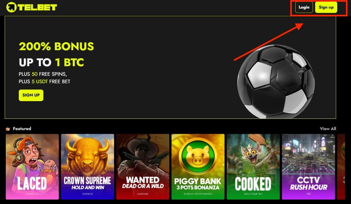 Telbet registration start from homepage